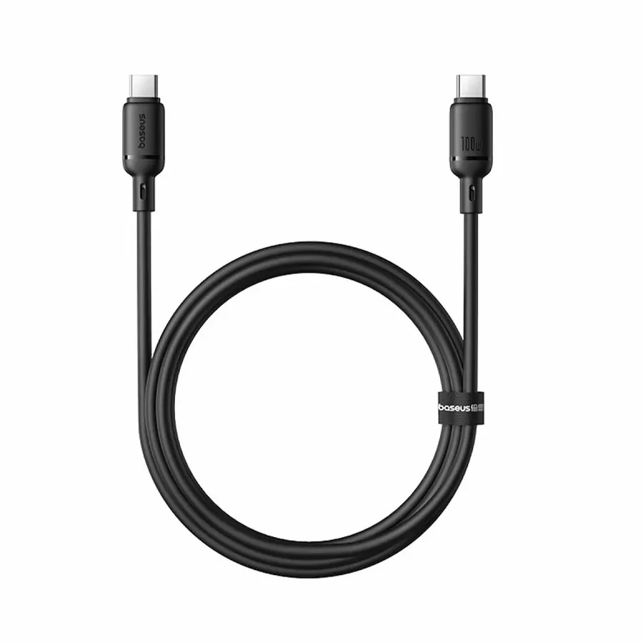 Кабель Baseus Silky USB-C to USB-C, 100W, 2м, черный