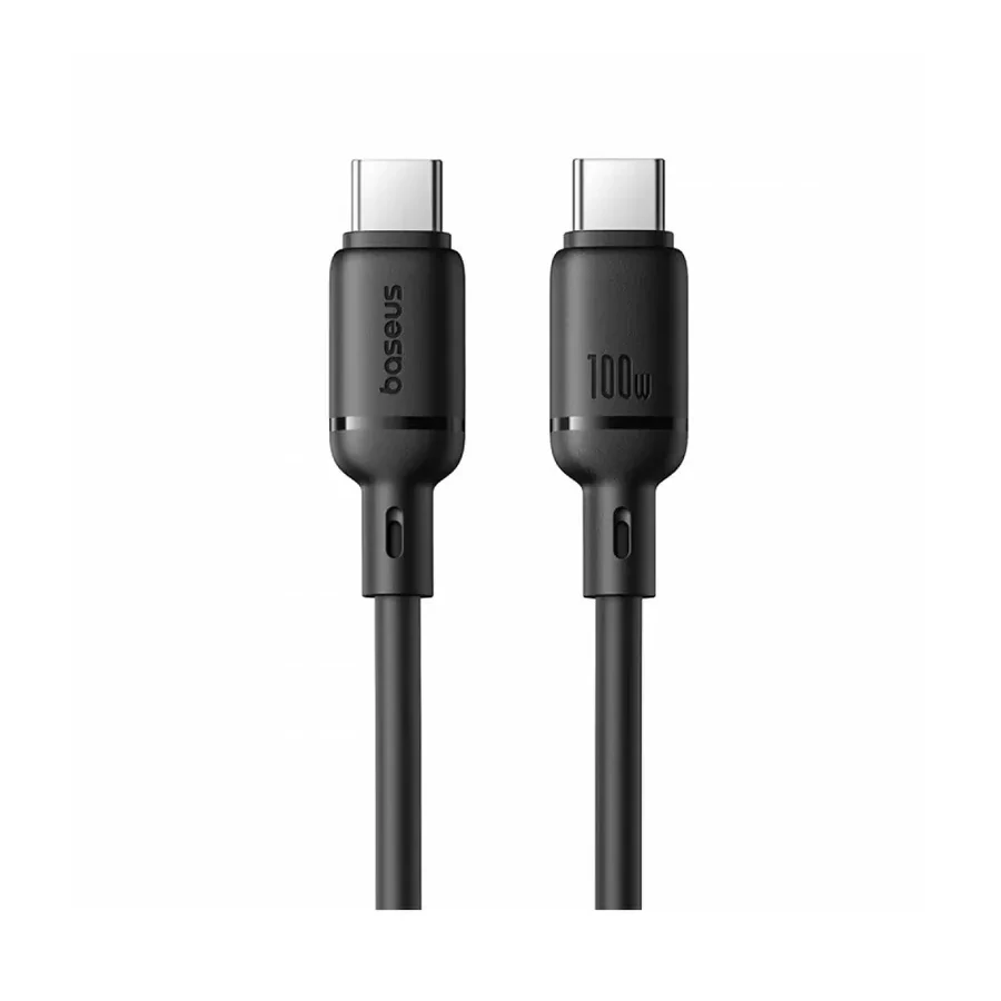 Кабель Baseus Silky USB-C to USB-C, 100W, 2м, черный — 2