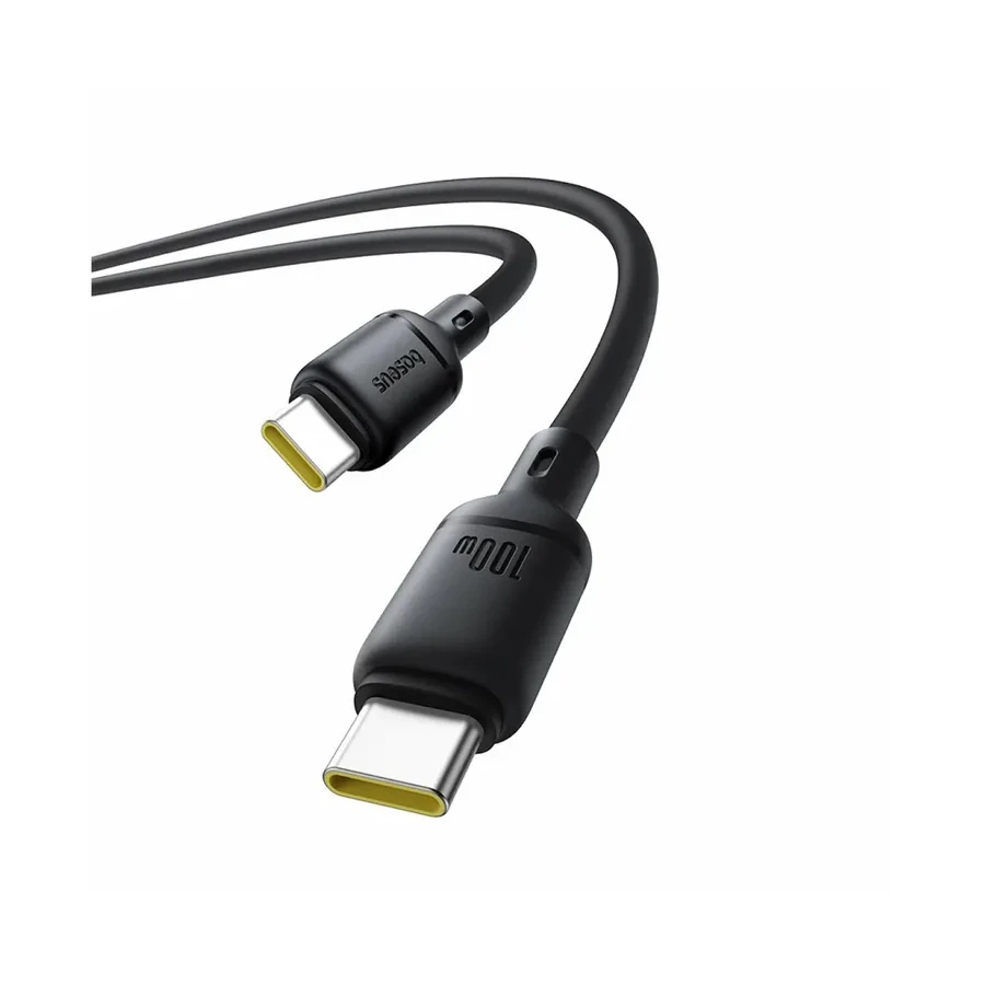 Кабель Baseus Silky USB-C to USB-C, 100W, 2м, черный — 3