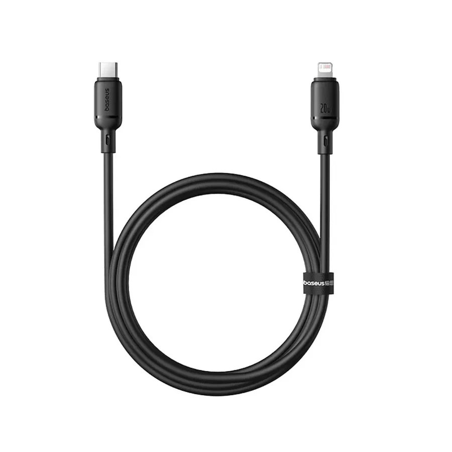 Кабель Baseus Silky USB-C to Lightning, 20W, 1м, черный