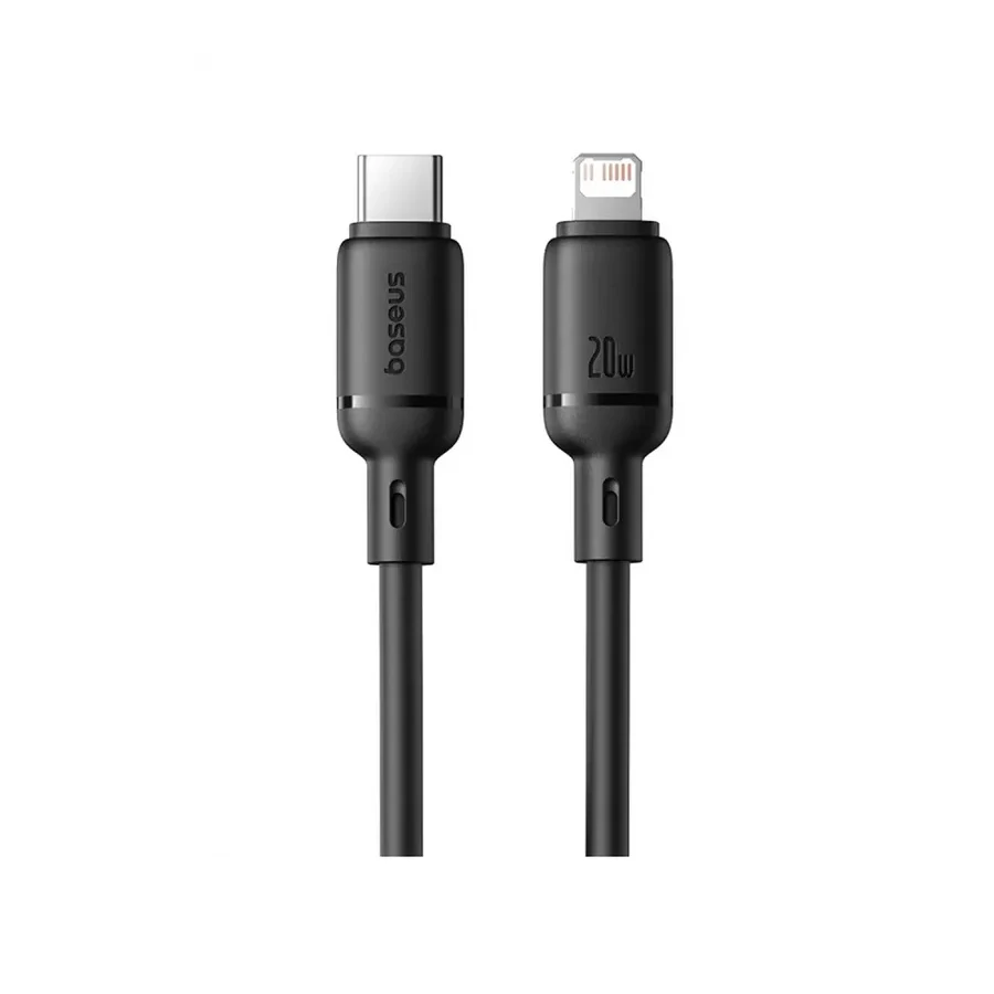 Кабель Baseus Silky USB-C to Lightning, 20W, 1м, черный — 2