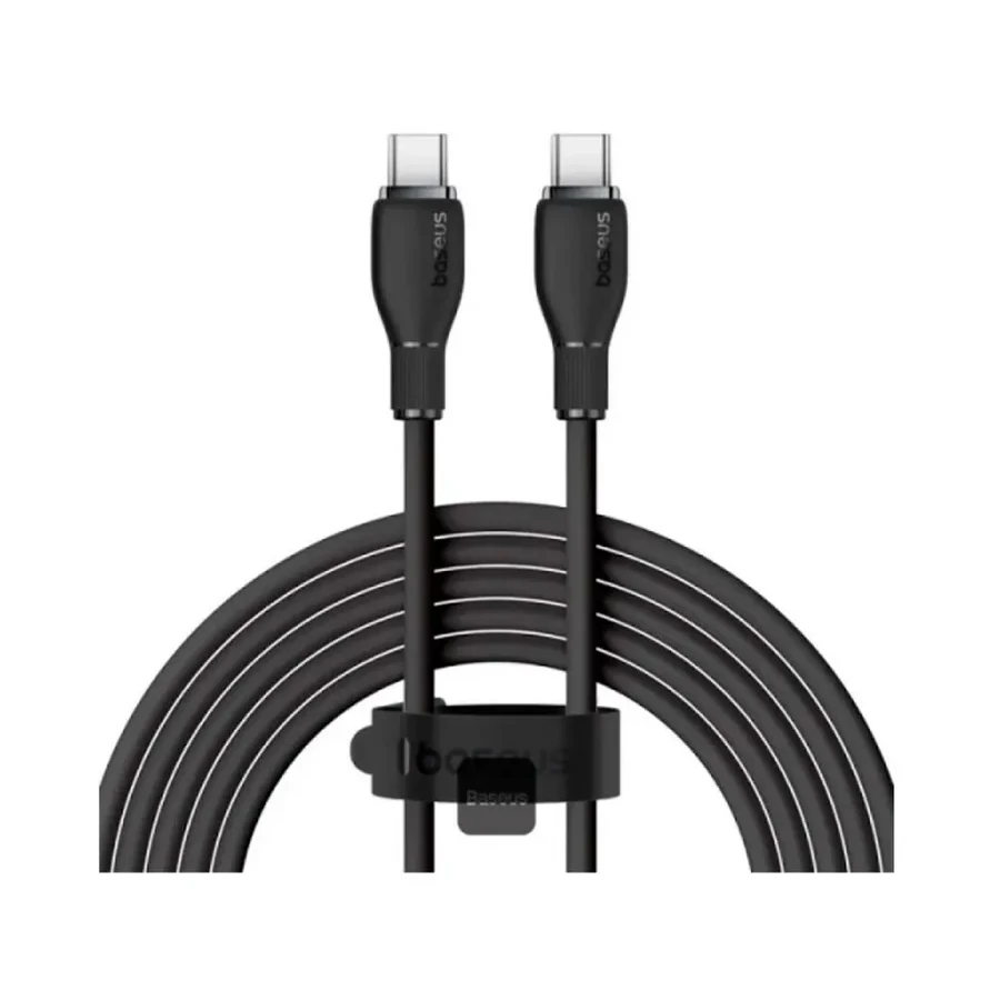 Кабель Baseus Pudding USB-C to USB-C, 100W, 1.2м, черный