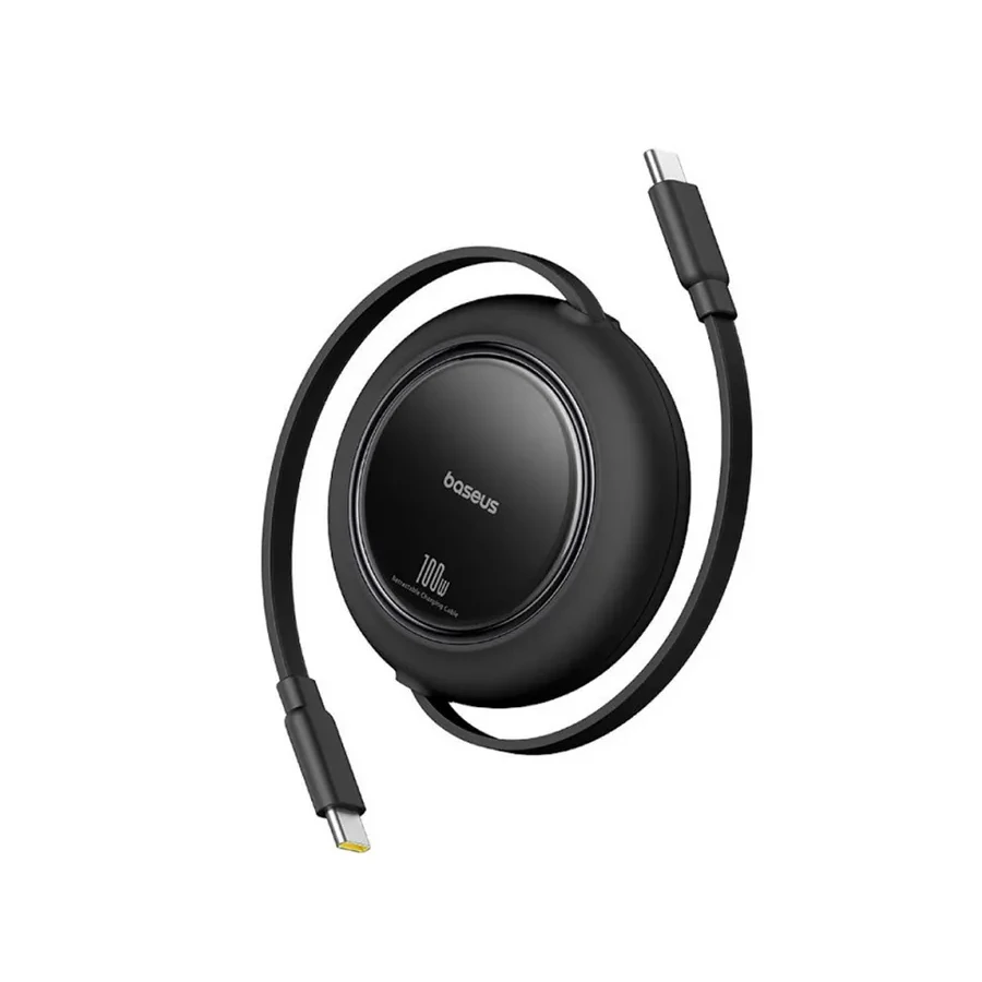 Кабель Baseus Free2Pull Mini USB-C to USB-C, 100W, 2м, черный