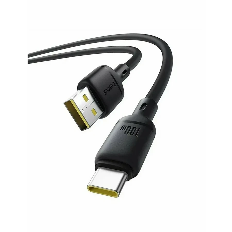 Кабель Baseus Silky USB-A to USB-C, 100W, 2м, черный — 2