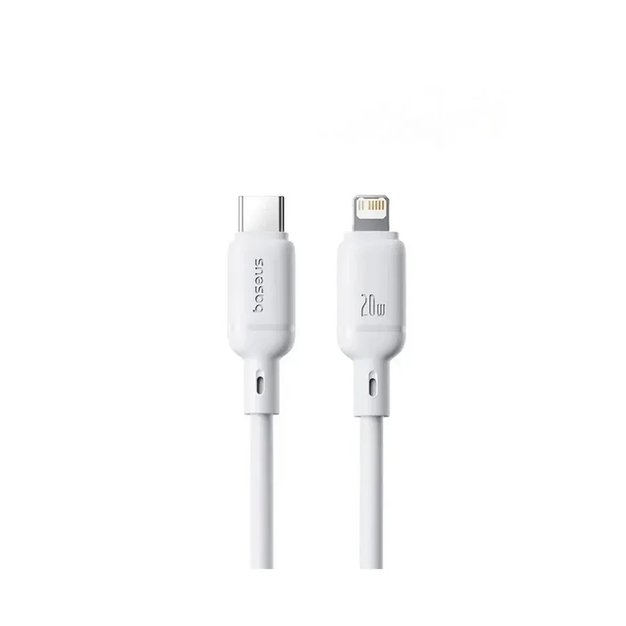 Кабель Baseus Silky USB-C to Lightning, 20W, 2м, белый — 2