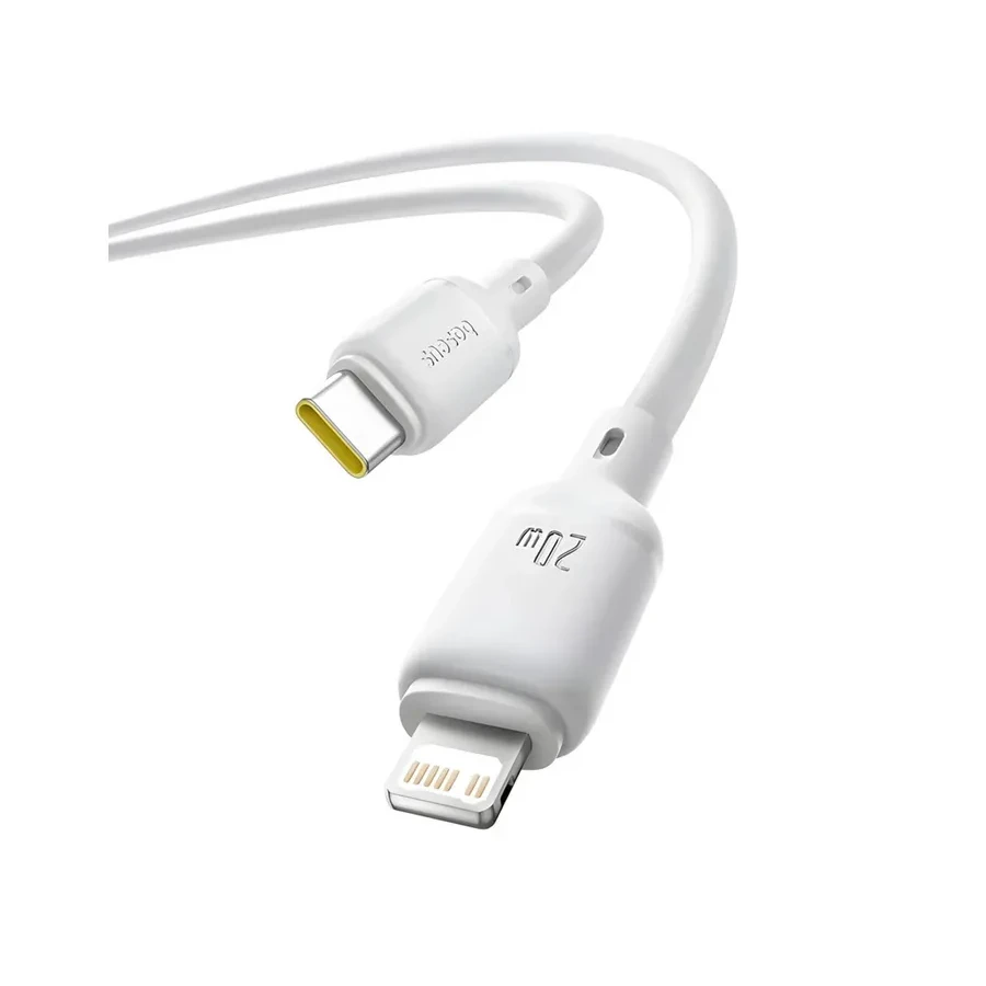 Кабель Baseus Silky USB-C to Lightning, 20W, 2м, белый — 3