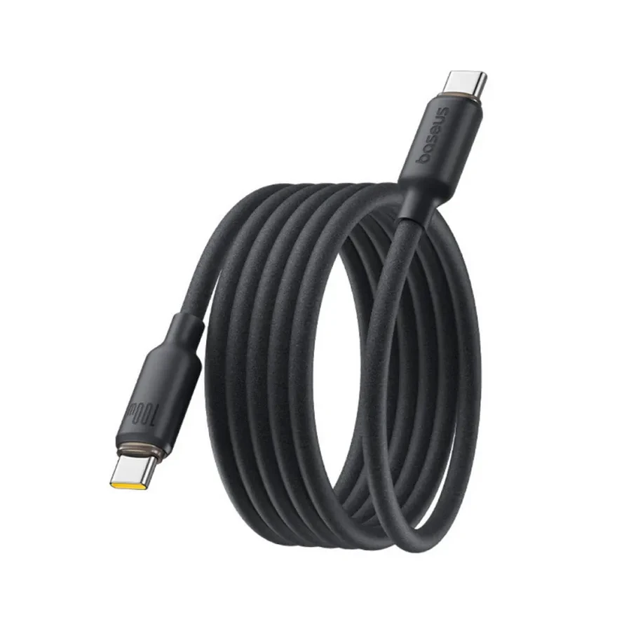 Кабель Baseus Foamed Silicone Pro Magnetic USB-C to USB-C, 100W, 1м, черный
