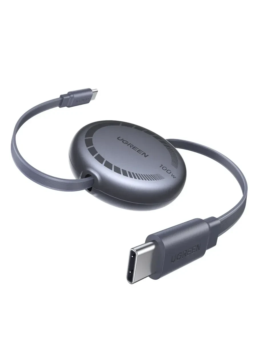 Кабель UGREEN USB-C PD, 100W, телескопический, 1m — 5