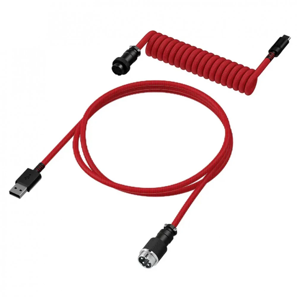 Кабель HyperX USB-C Coiled красно-чёрный — 3