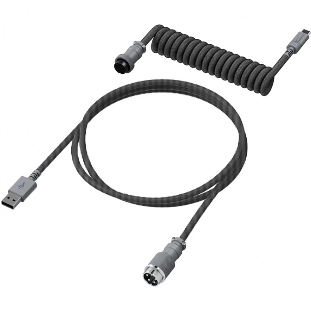 Кабель HyperX USB-C Coiled серый