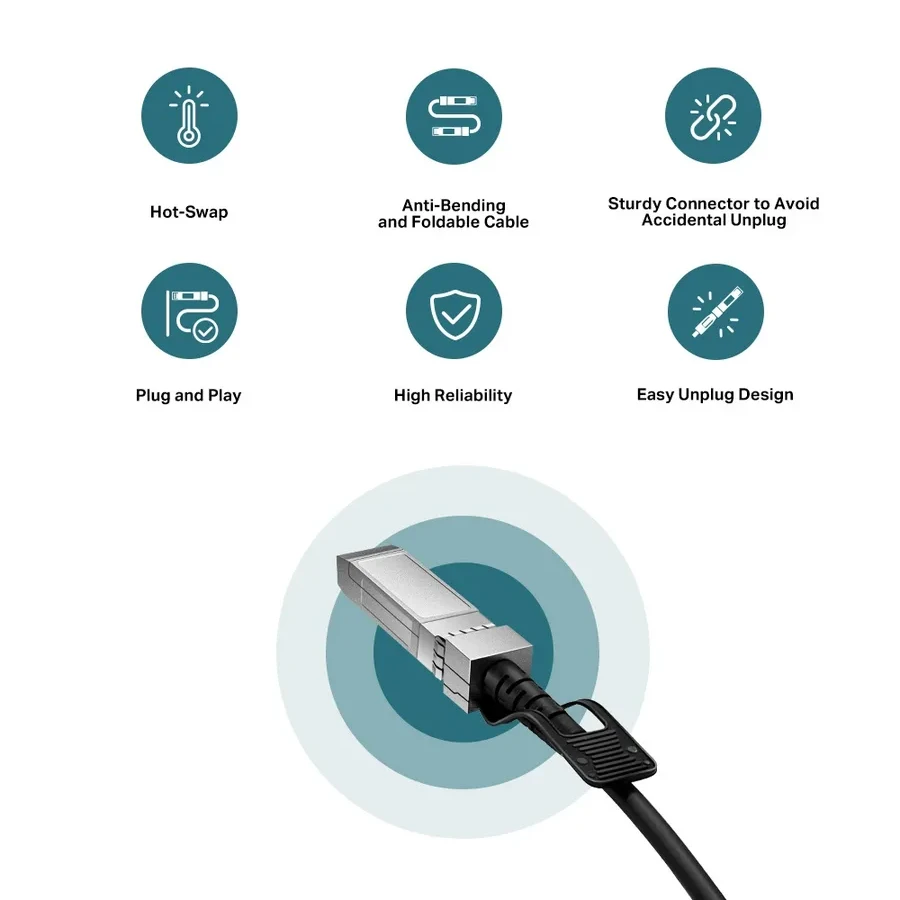 Кабель TP-Link SM5220-1M, DAC SFP+, 10 Гбит/с, 1 м — 4