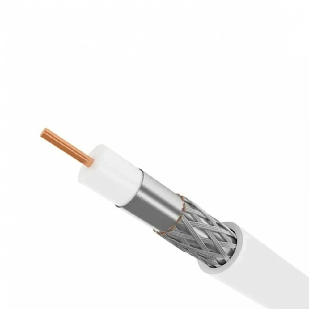 Кабель TWT коаксиальный RG6U 75 Ом, CCS, оплетка AL 480.12мм, ПВХ, белый, 100 м — 3