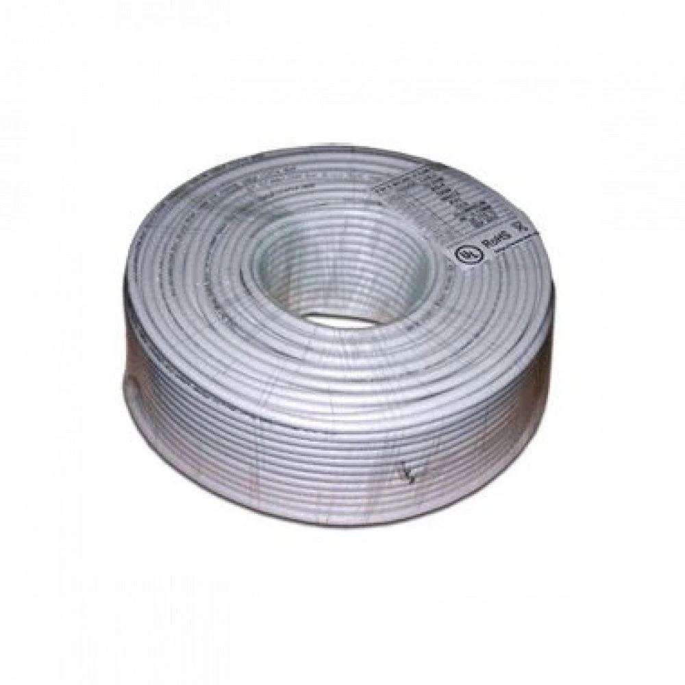 Кабель TWT коаксиальный RG6U 75 Ом, CCS, оплетка AL 480.12мм, ПВХ, белый, 100 м — 4