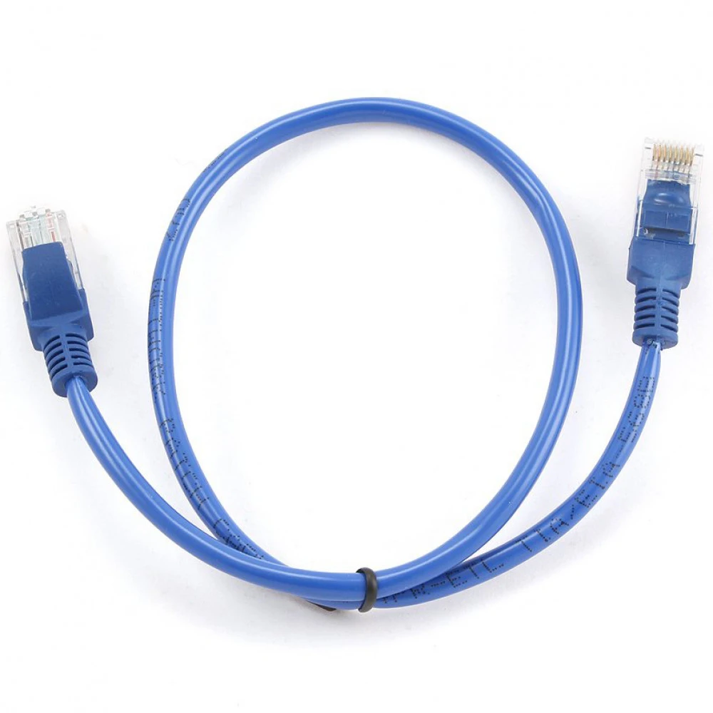 Patch cord RJ-45 5е cat Cablexpert PP12-0.5M/B, UTP, 0.5m, Blue