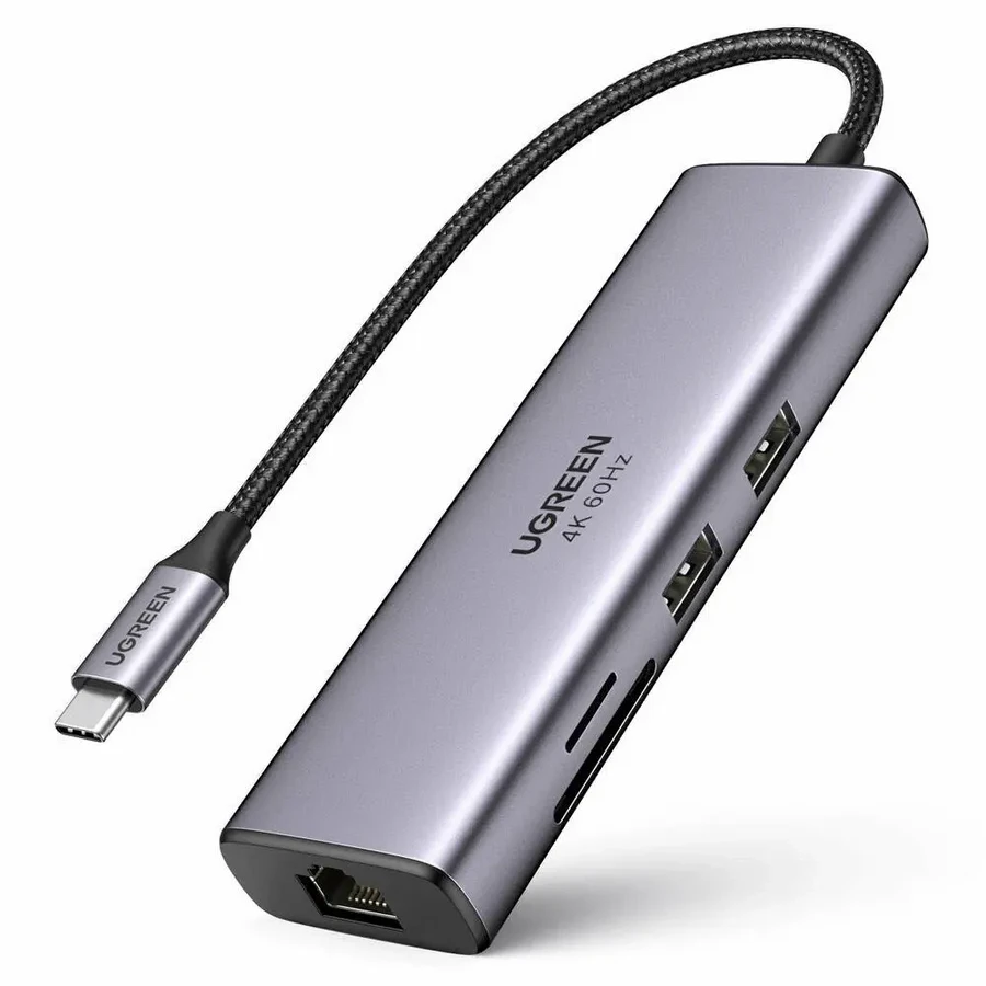 USB-хаб Hub UGREEN USB-C, Ethernet