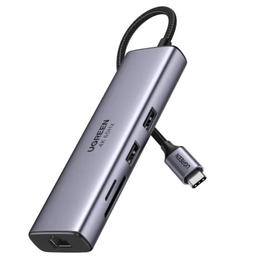 USB-хаб Hub UGREEN USB-C, Ethernet — 5