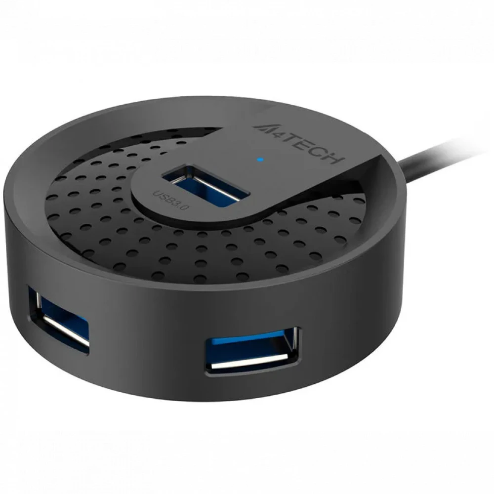 USB Хаб A4tech HUB-30C-Black, USB 2.0, 4 порта