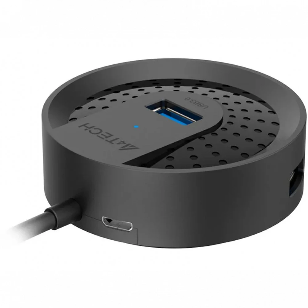 USB Хаб A4tech HUB-30C-Black, USB 2.0, 4 порта — 2