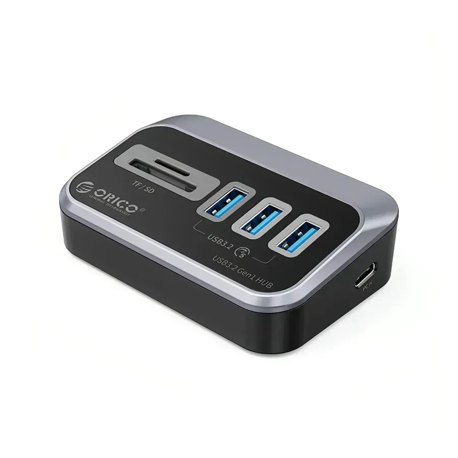 USB Хаб ORICO M3U3-3TS-05-BK-BP, USB-A x3, TF x1, SD x1