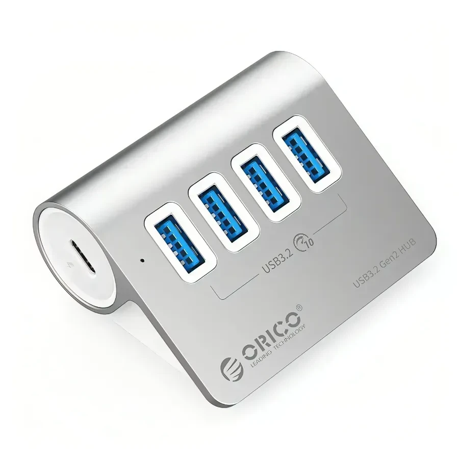 USB Хаб ORICO M3U4-G2-05-SV-BP, USB-C to USB3.2, 4 порта