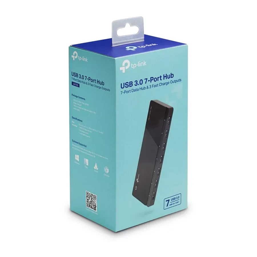 USB Хаб TP-Link UH700, USB 3.0, 7 портов, adapter — 3