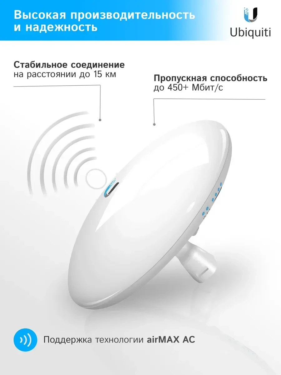 Wi-Fi точка доступа Ubiquiti NanoBeam 5AC Gen2, EU — 2