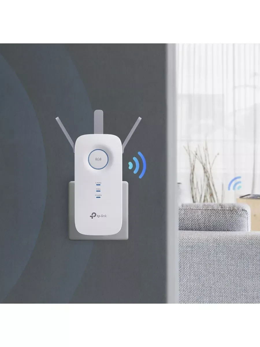 Повторитель Wi-Fi AC1750 Tp-Link RE450, 3 антенны — 5