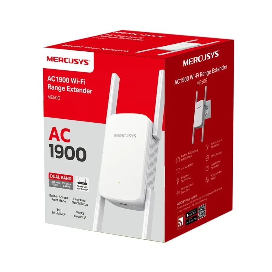 Повторитель Wi-Fi AC1900 Mercusys ME50G, 4 антенны — 3