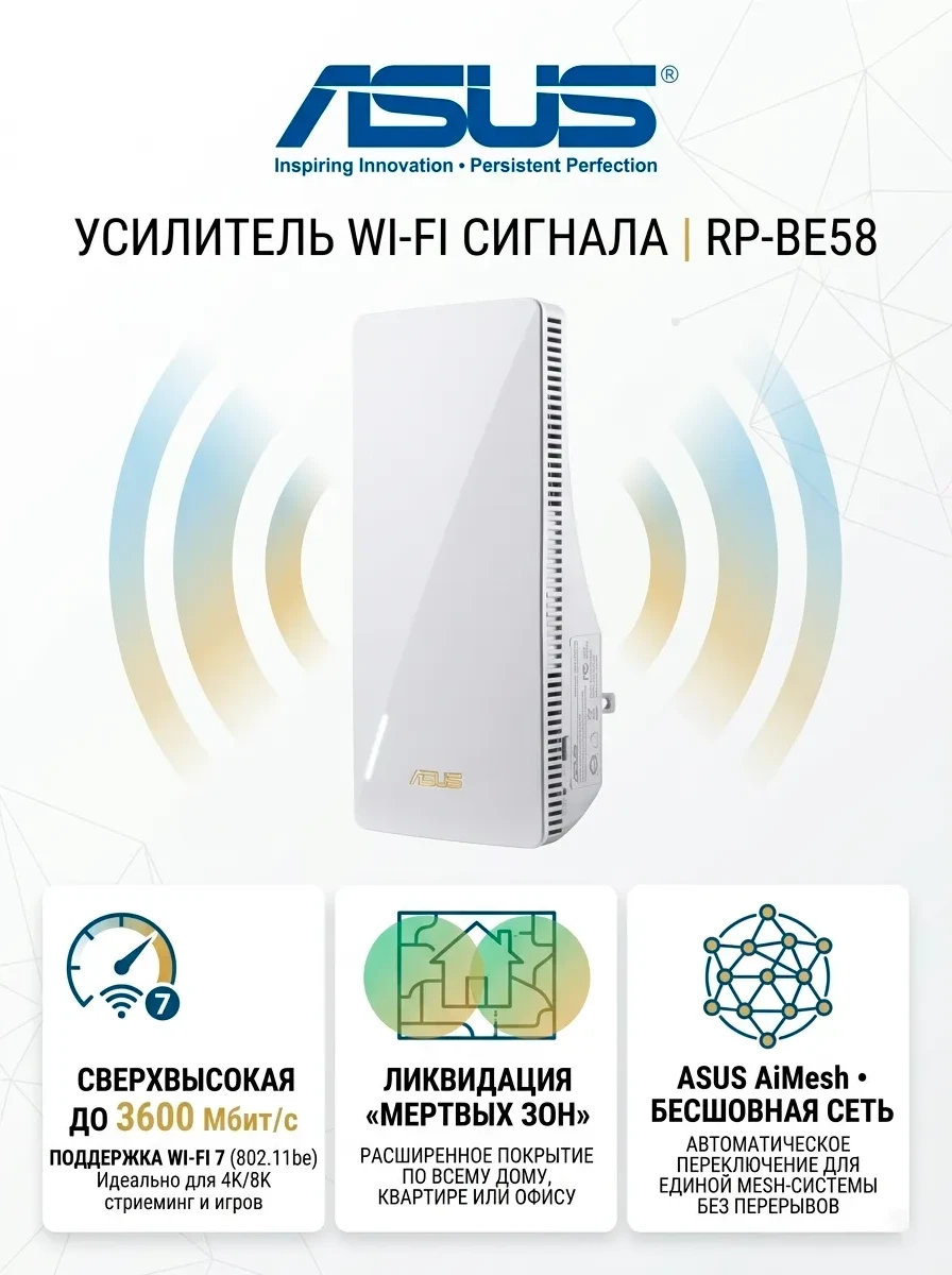 Усилитель Wi-Fi сигнала ASUS RP-BE58