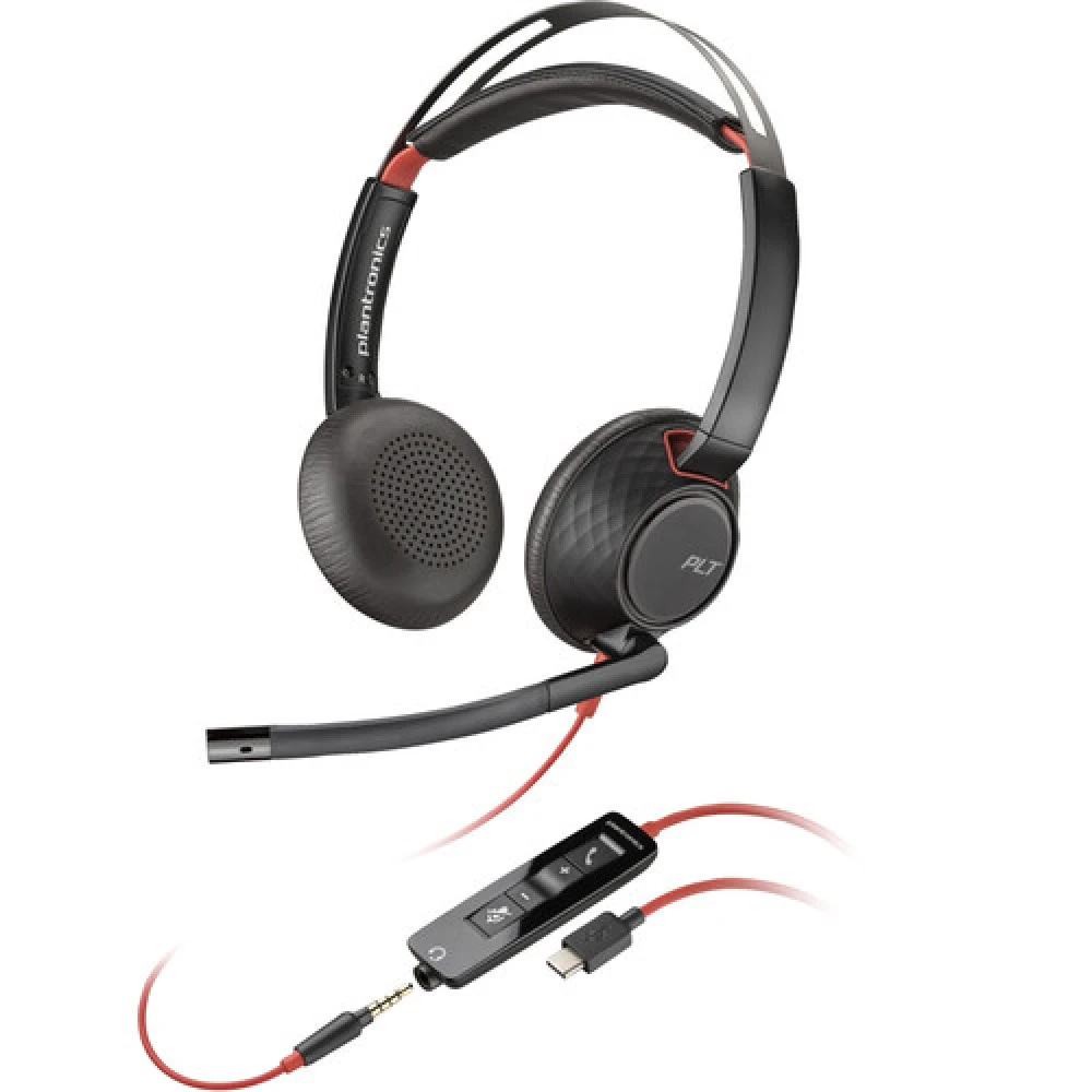 Гарнитура Poly Blackwire 5220, USB-C/3.5mm