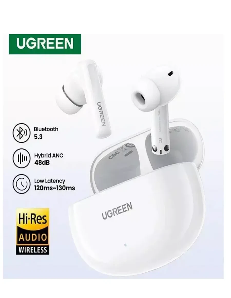 Наушники Ugreen HiTune T6, ANC, белые