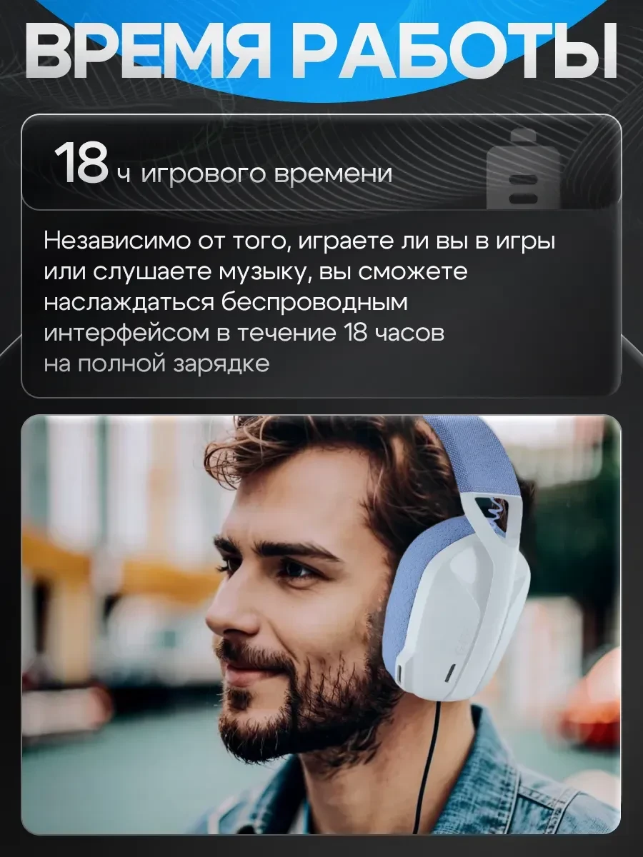 Гарнитура Logitech G435 Wireless Gaming — 2
