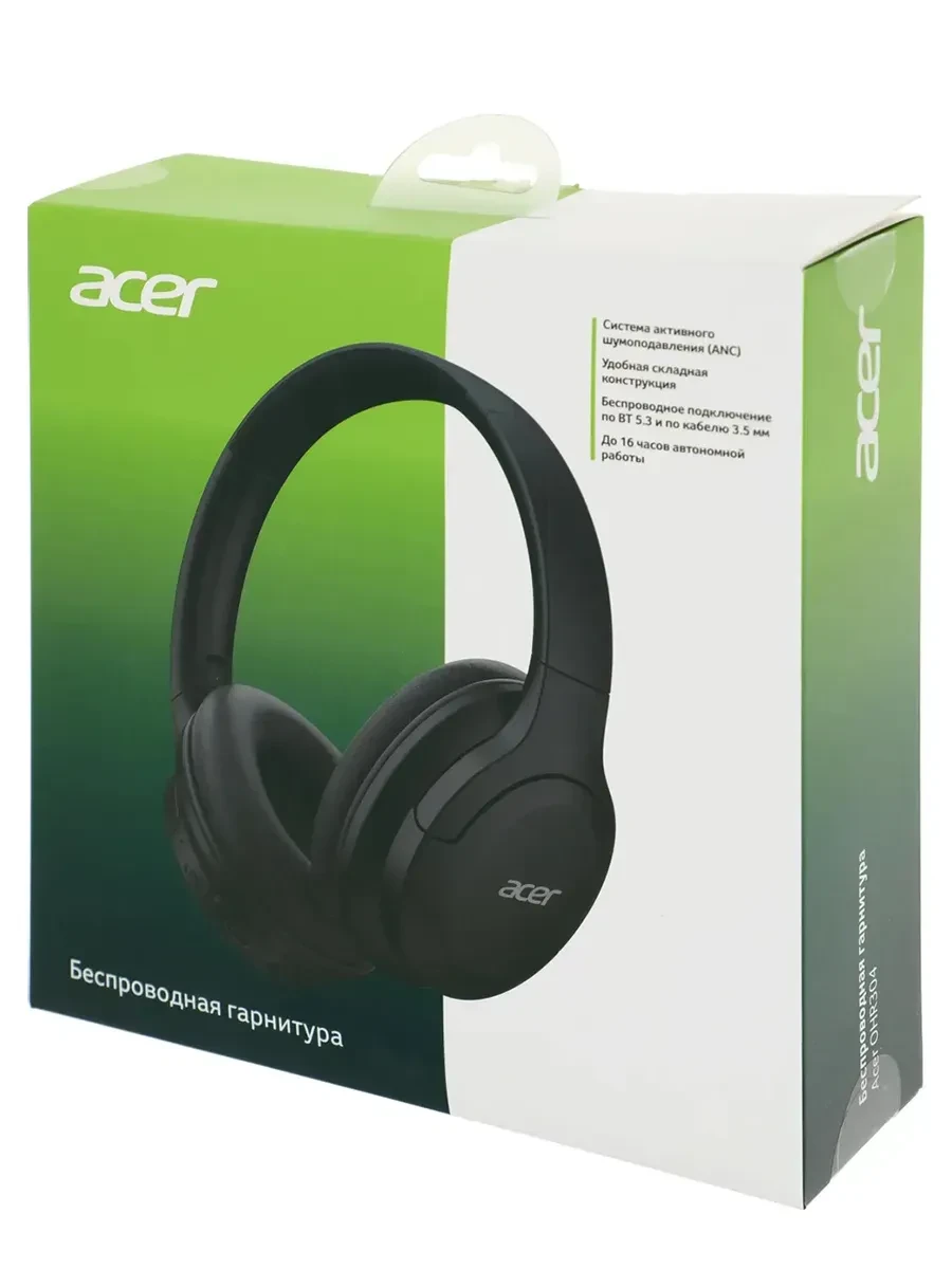 Наушники Acer OHR304 чёрные мониторные Bluetooth