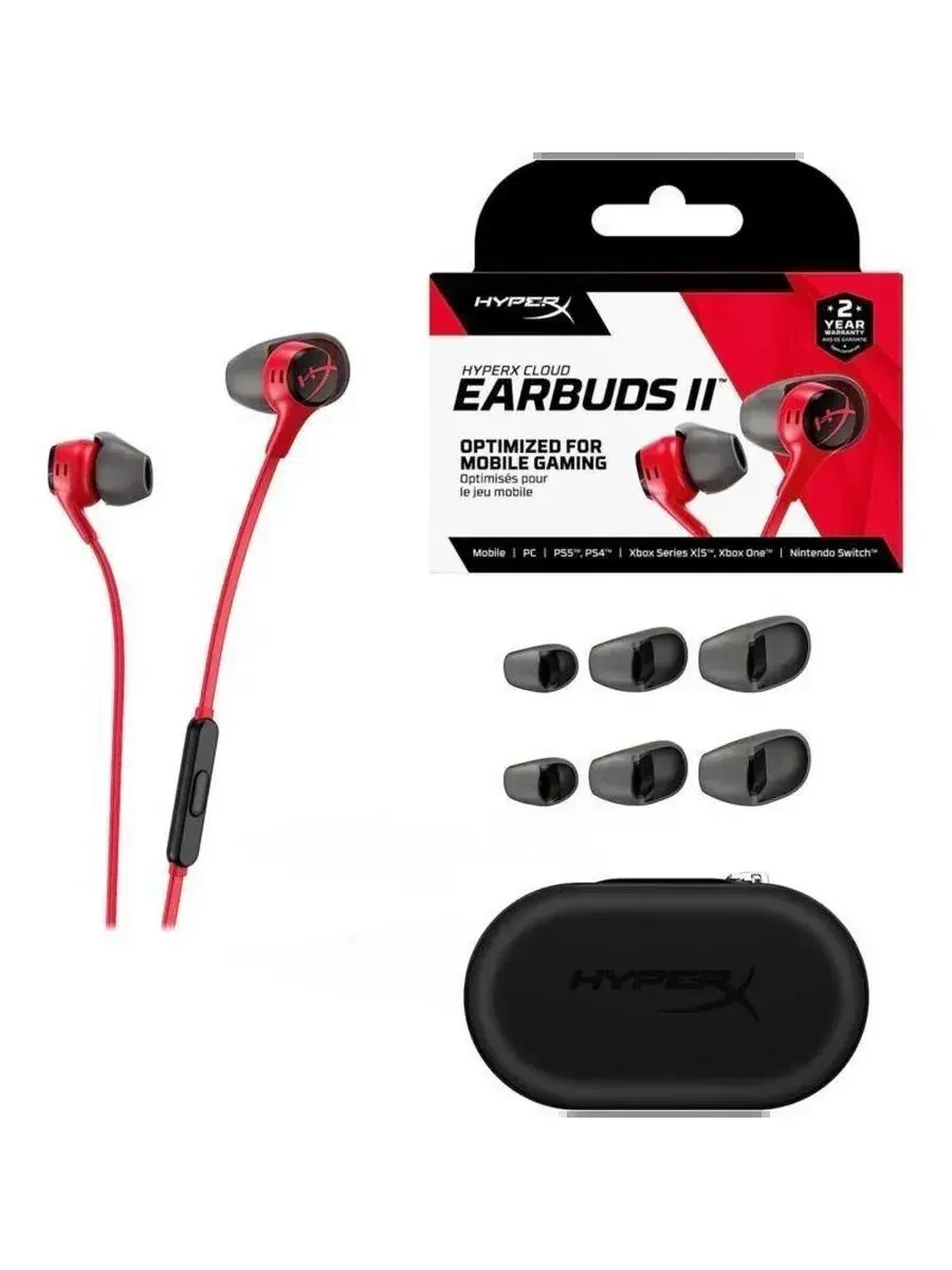 Наушники HyperX Cloud Earbuds II, красные — 3