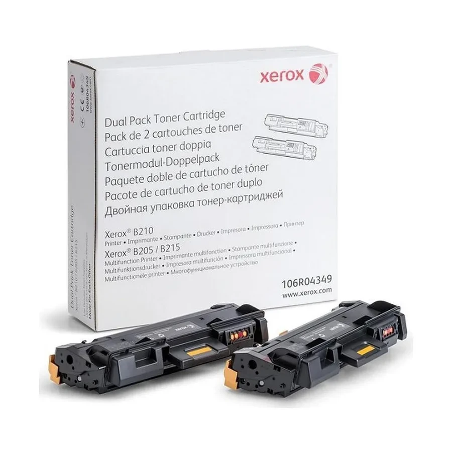 Тонер-картридж Xerox 106R04349, чёрный, 6000 стр. (2x)