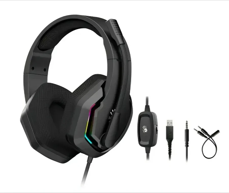 Игровые наушники Bloody G260p, черные, с микрофоном