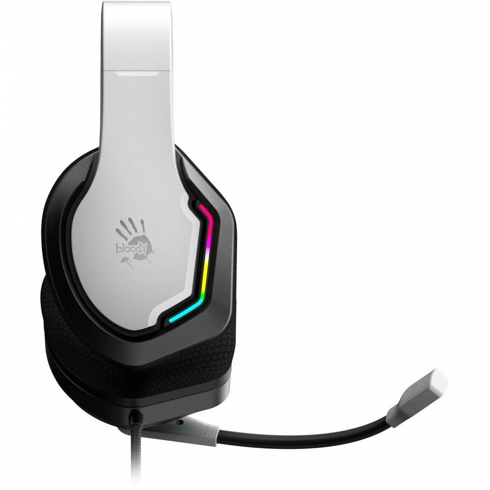 Игровые наушники Bloody G260p, белые, с микрофоном — 4