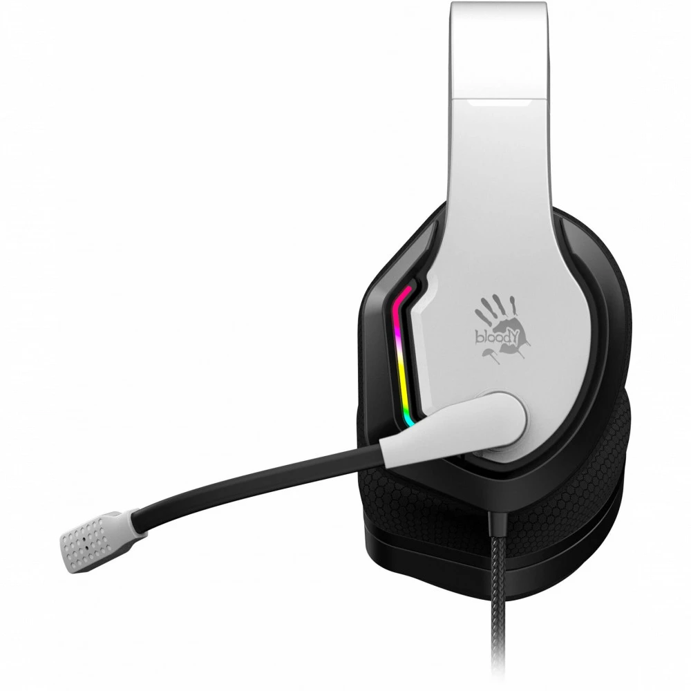 Игровые наушники Bloody G260p, белые, с микрофоном — 5