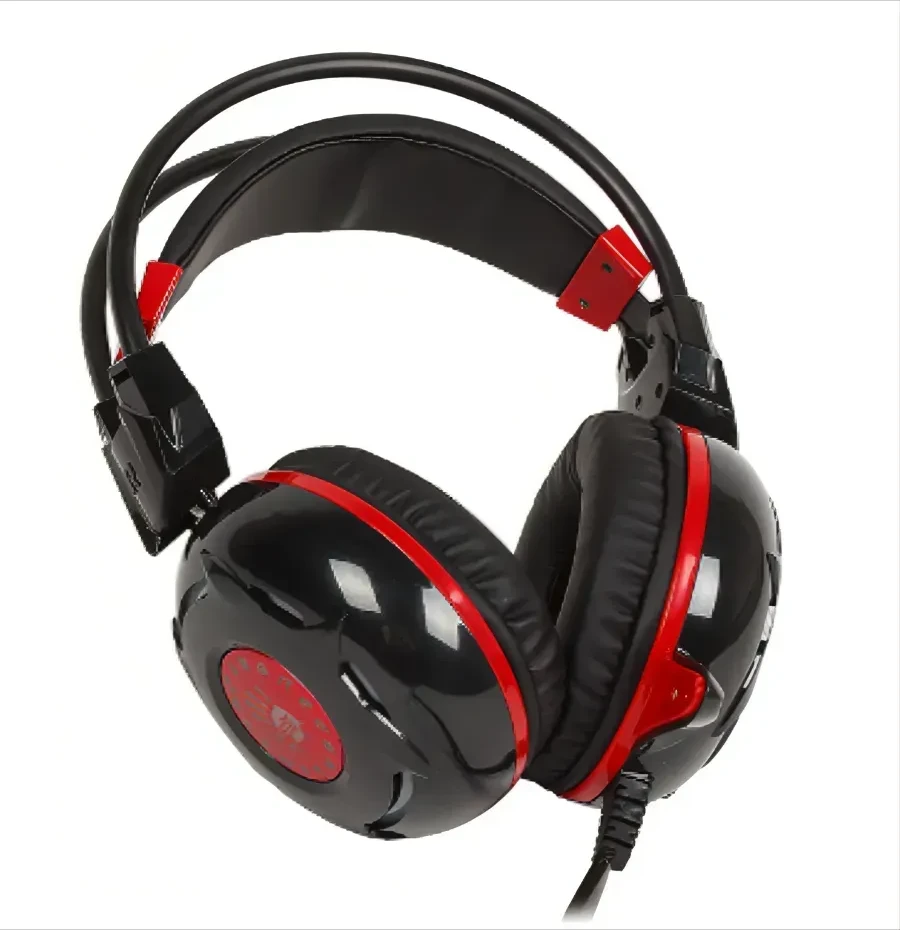 Игровые наушники Bloody G300, черно-красные, с микрофоном — 4