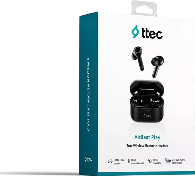 ttec AirBeat Play Gaming TWS наушники, чёрные — 4