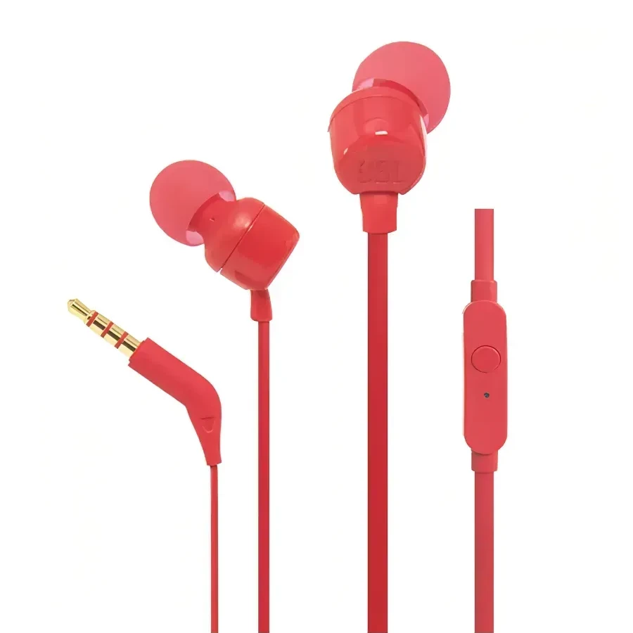 JBL Tune 110 проводные наушники, красные