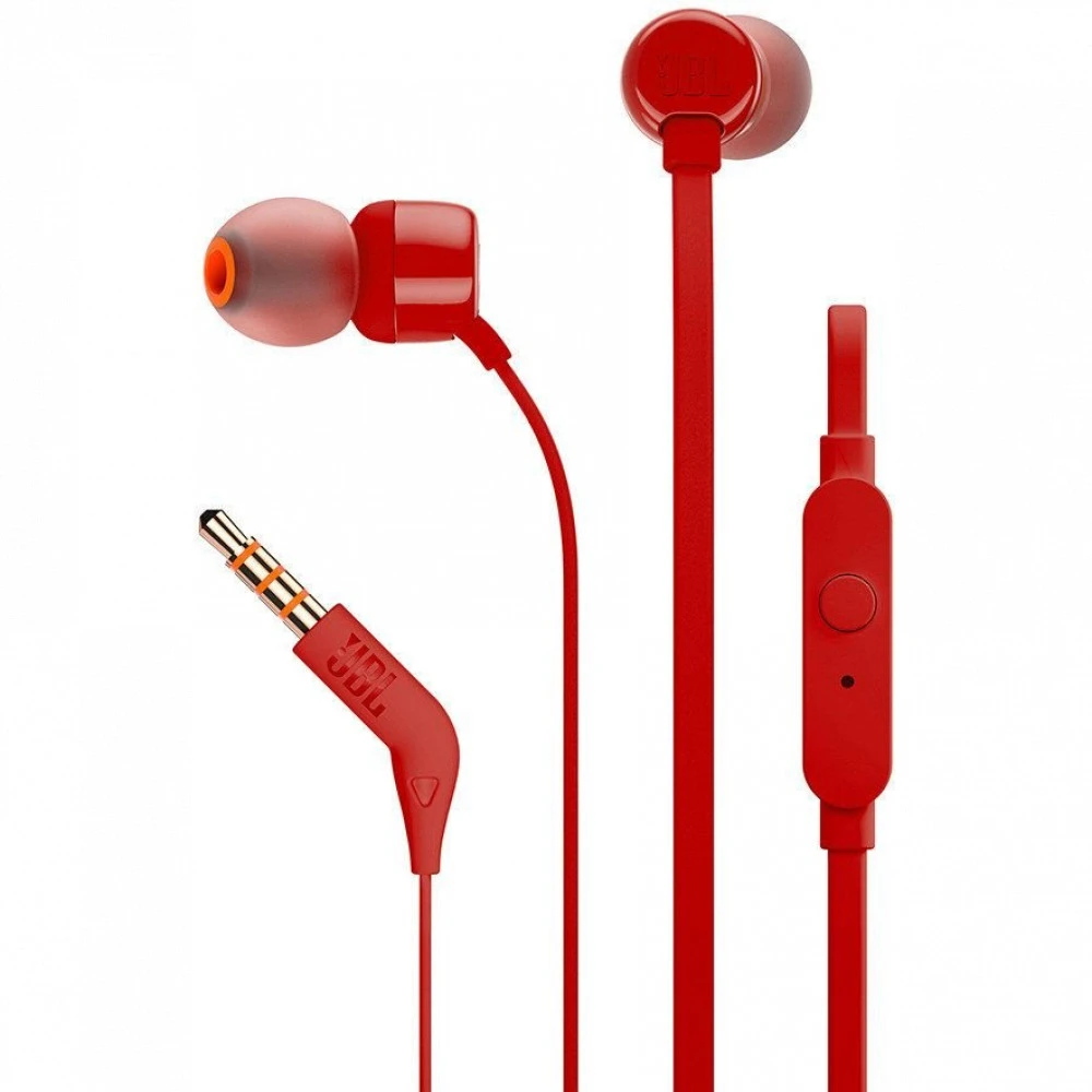 JBL Tune 110 проводные наушники, красные — 4