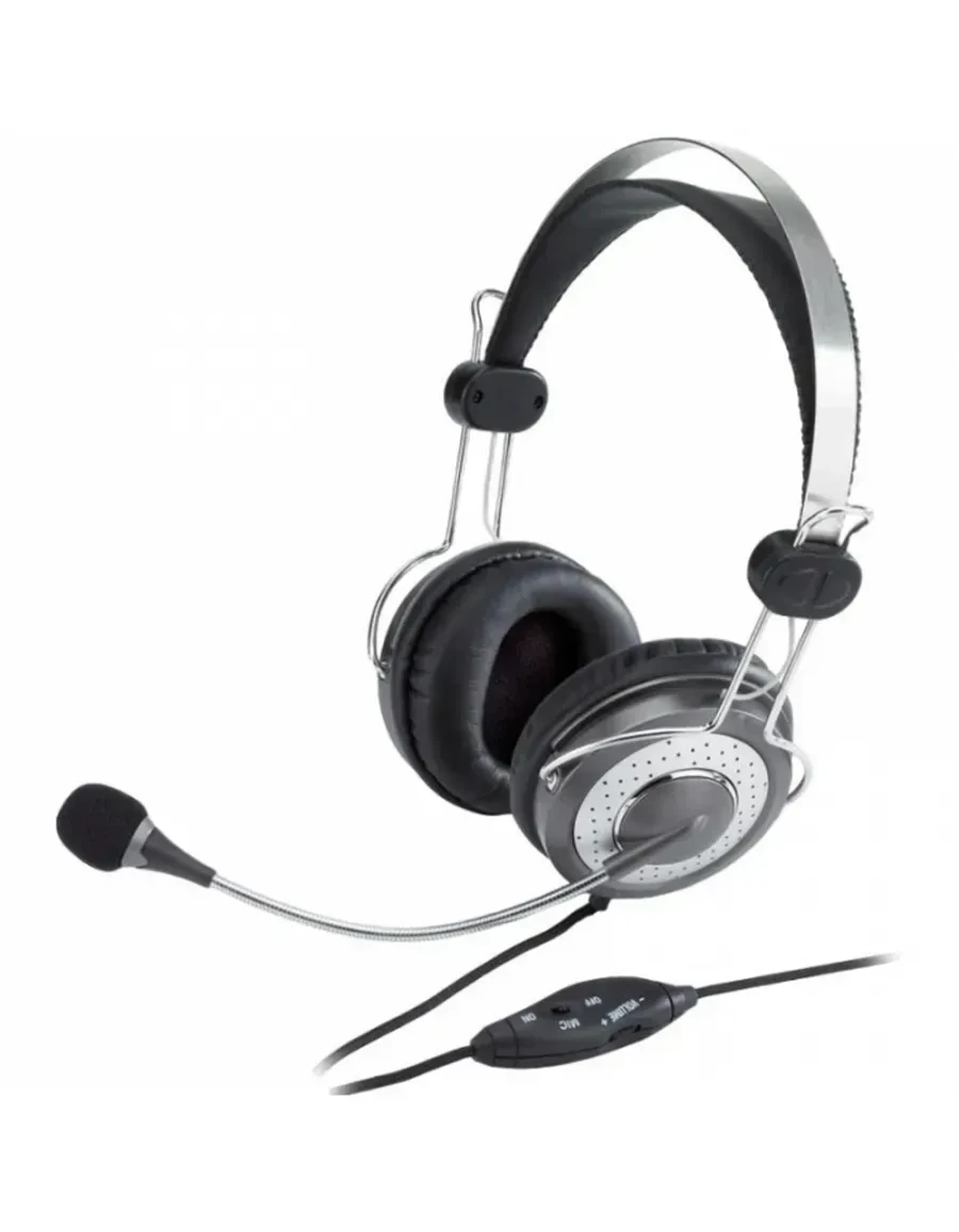 Наушники Genius HS-04SU, проводные, микрофон, чёрные