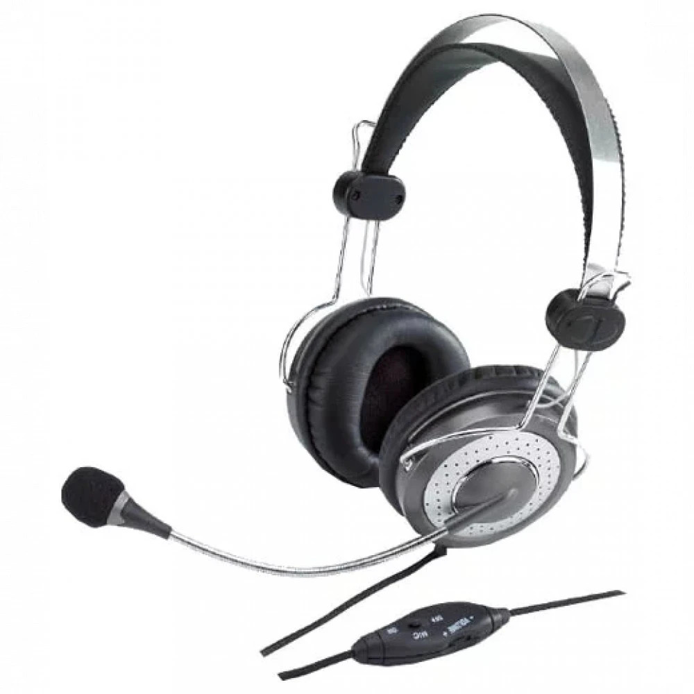 Наушники Genius HS-04SU, проводные, микрофон, чёрные — 4