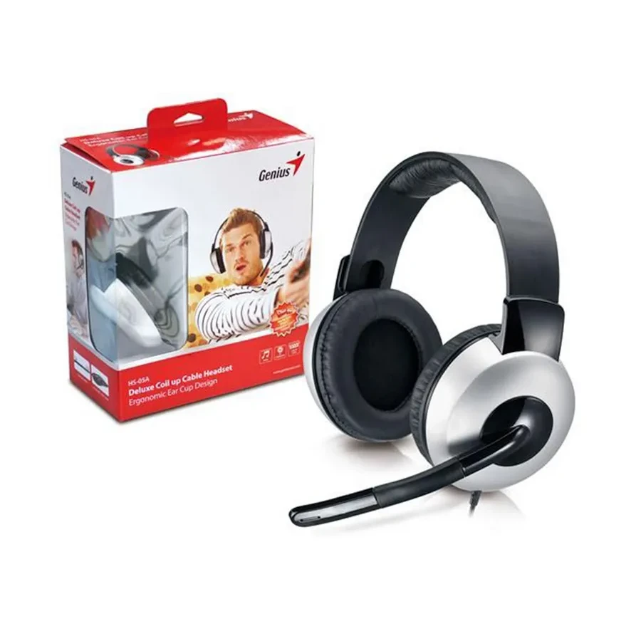 Наушники Genius HS-05A, 3.5mm jack, черные — 3