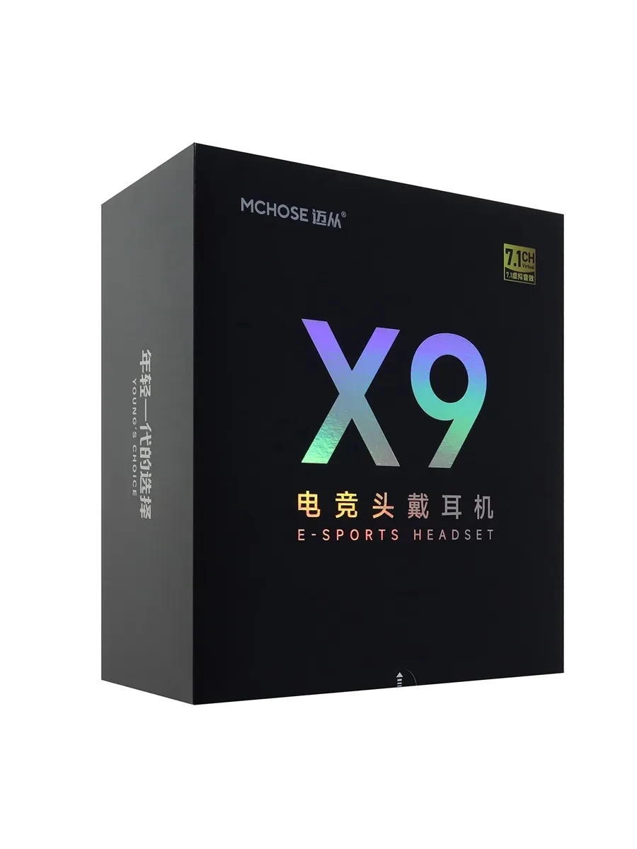 Наушники MCHOSE X9 7.1 Surround 53mm 2.4G BT — 3