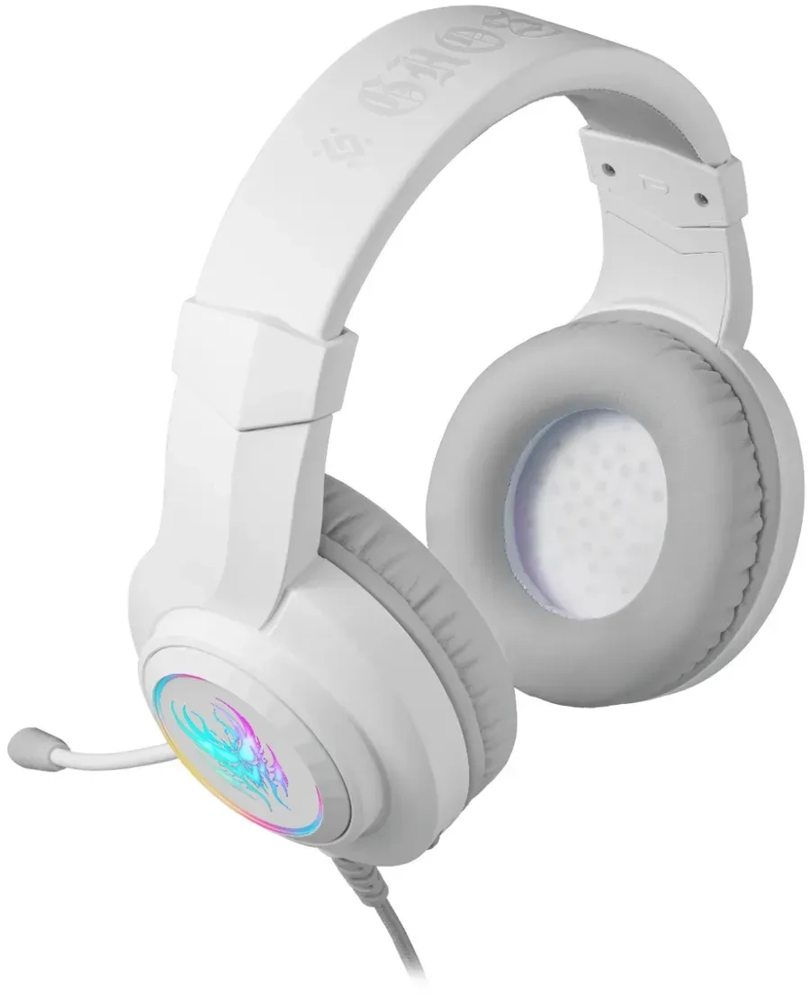 Игровые наушники Defender Ghost LED, белый — 4
