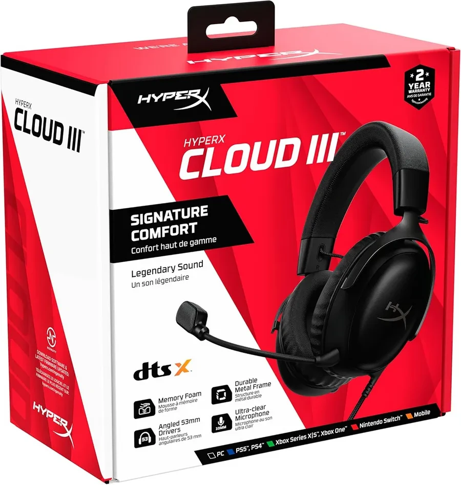 Игровые наушники HyperX Cloud III, черный — 3