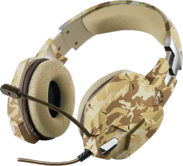 Наушники игровые Trust GXT 322D CARUS, пустынный камуфляж