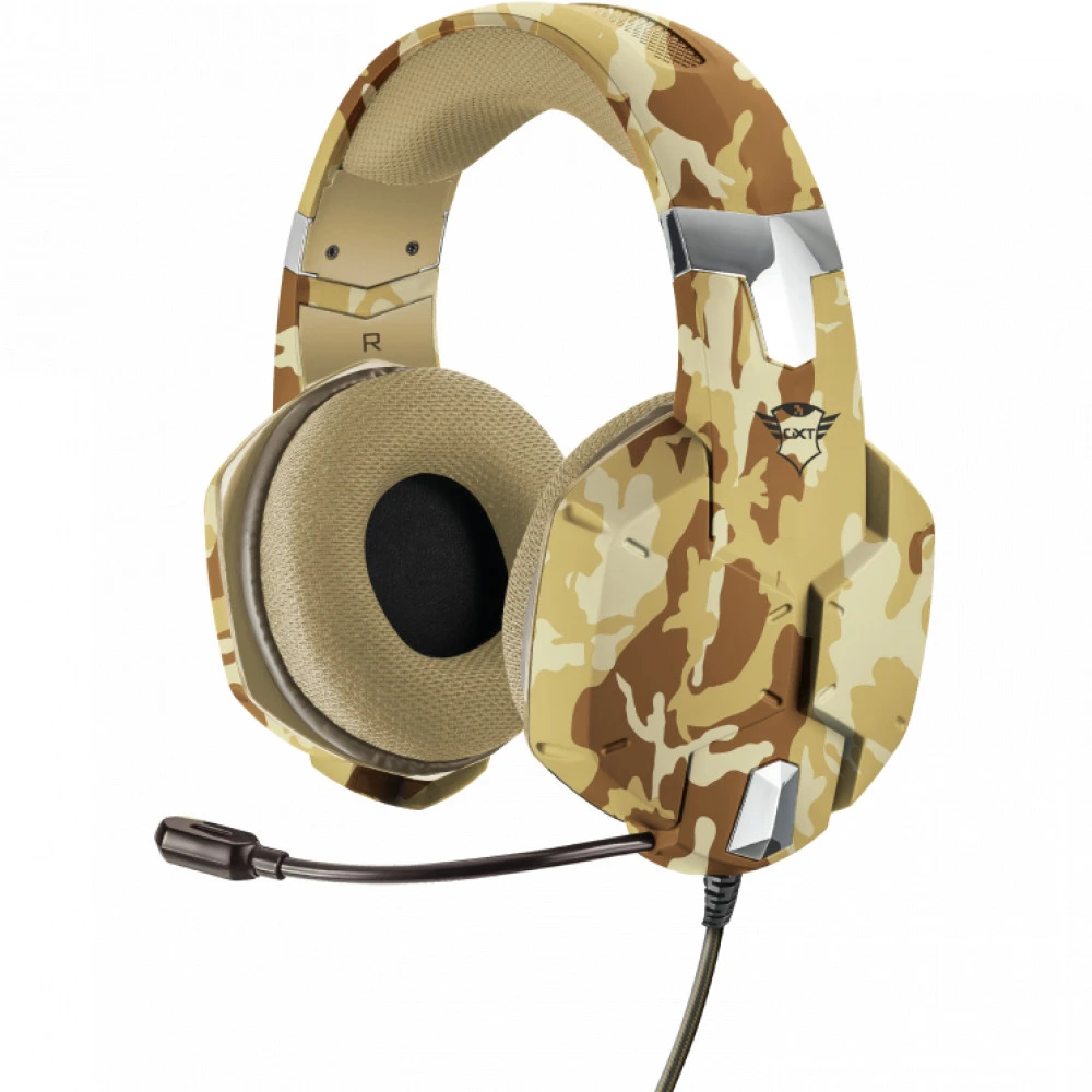 Наушники игровые Trust GXT 322D CARUS, пустынный камуфляж — 2